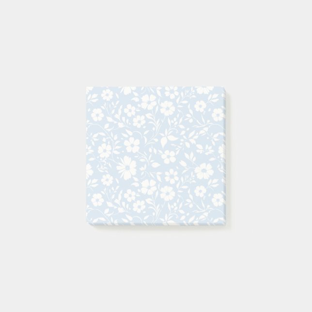 Post-it® Vintage Bloom Neutre - Bleu Poudre (Devant)