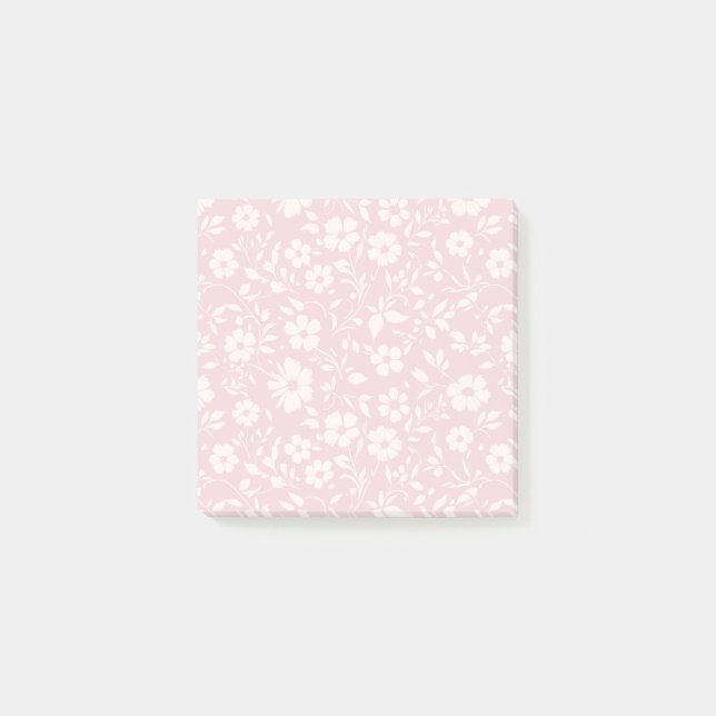 Post-it® Vintage Bloom Neutre - Rose Pâle (Devant)