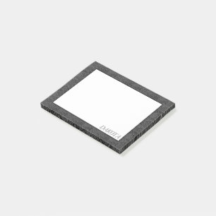 Post-it® Vintage Fleur de Lis   Black Grunge Damask Custom