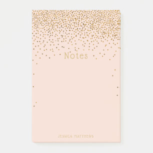 Post-it® Vintage Glam Gold Confetti Blush Rose