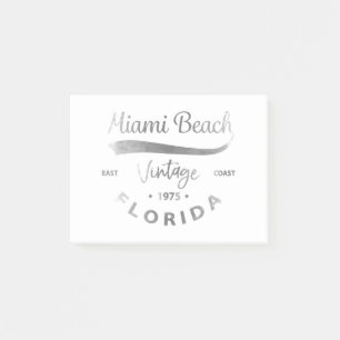 Post-it® Vintage Miami-Beach-Floride Logo Gris