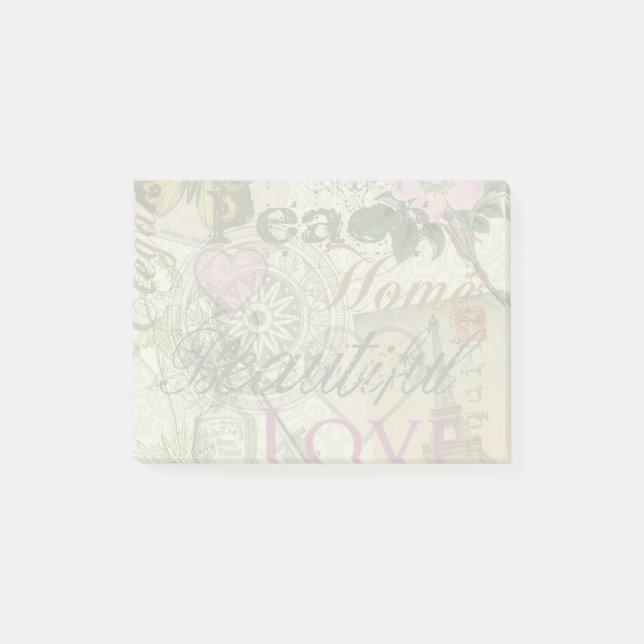 Post-it® Vintage Peace Home Belle Amour (Devant)
