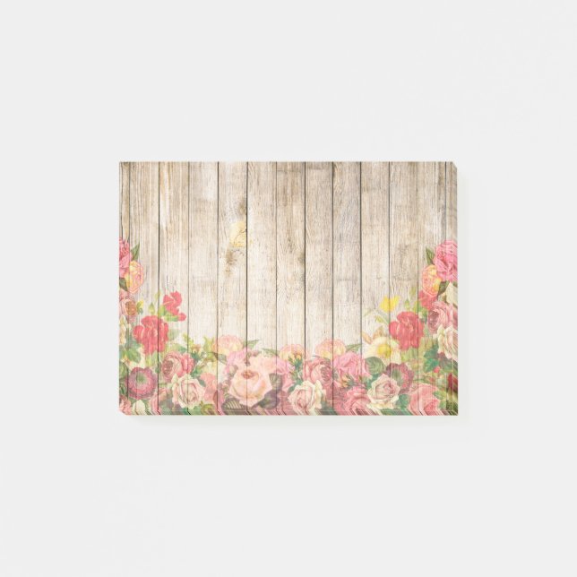 Post-it® Vintage Russe Romantique Rose Bois (Devant)