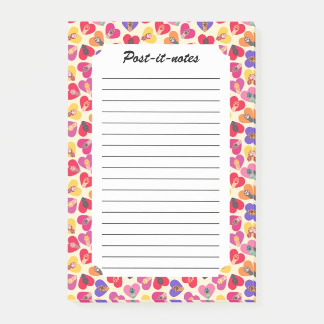 Post-it® Vintage Rustic Cat Paw (Devant)