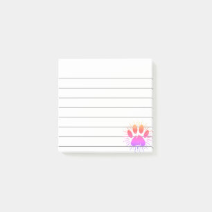 Post-it® Vintage Sunbeam Empreinte de Patte de Chien Ligné