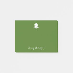Post-it® Vintage vert sapin de Noël personnalisé