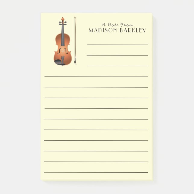 Post-it® Viola Violon Musique Enseignant Musicien (Devant)