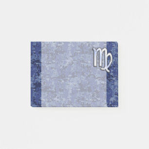 Post-it® Virgo Zodiac Connexion Camouflage numérique bleu