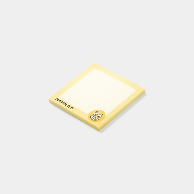 Post-it® Visage de broyage avec yeux ouverts (Incliné)