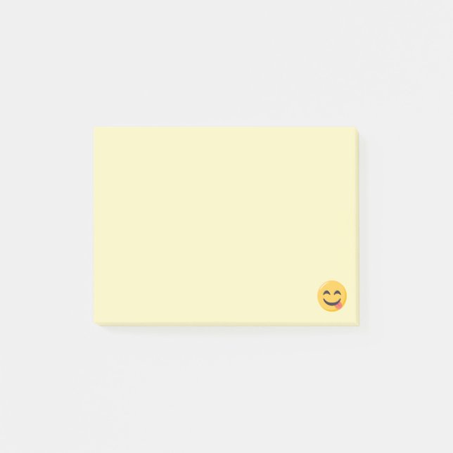 Post-it® Visage de sourire avec la langue Emoji (Devant)