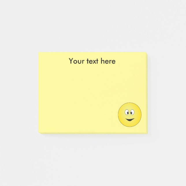 Post-it® Visage Jaune Aux Yeux Louches Personnalisé (Devant)