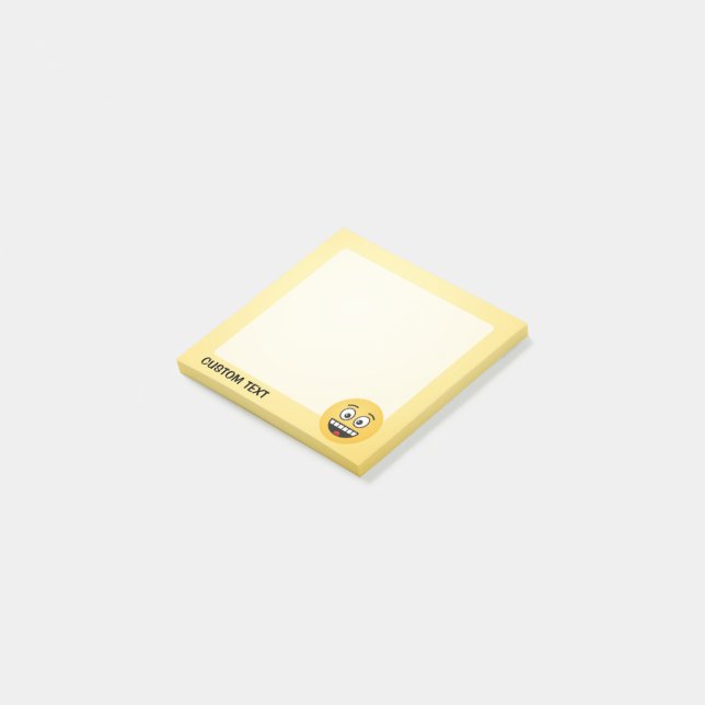 Post-it® Visage souriant avec bouche ouverte (Incliné)