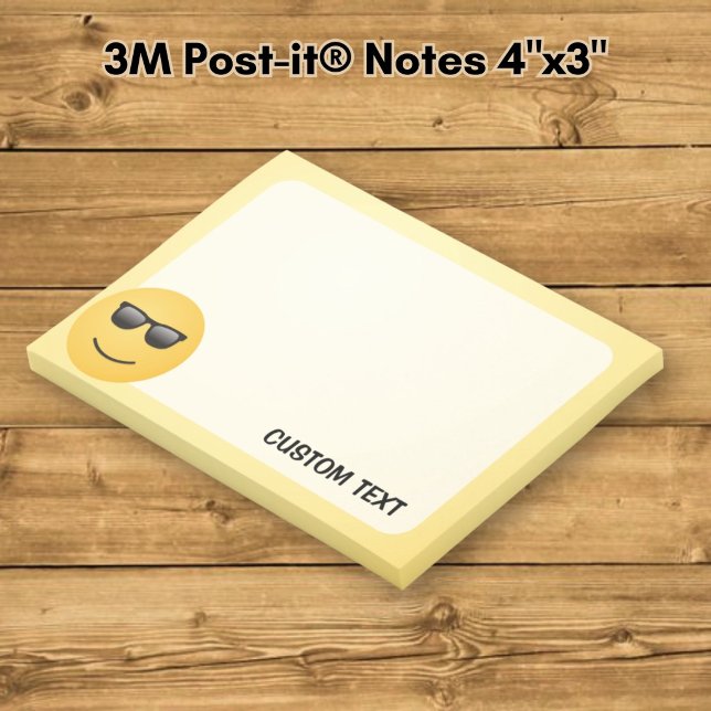 Post-it® Visage Souriant avec Lunettes de Soleil (Créateur téléchargé)
