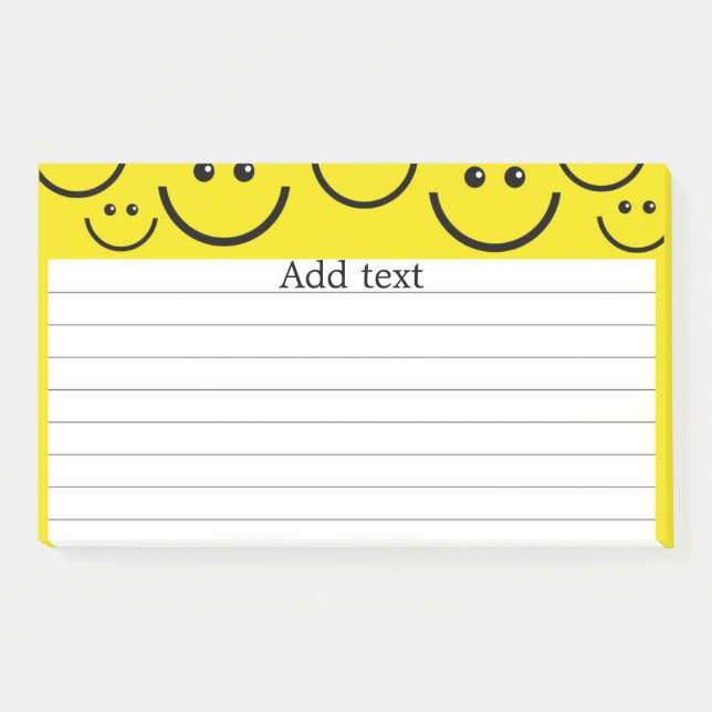 Post-it® Visages souriants dans Sunshine Jaune Modèle Post- (Devant)