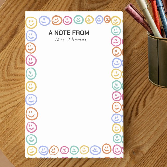 Post-it® Visages Sourire Mignon fait face à une Note de l'e (Créateur téléchargé)