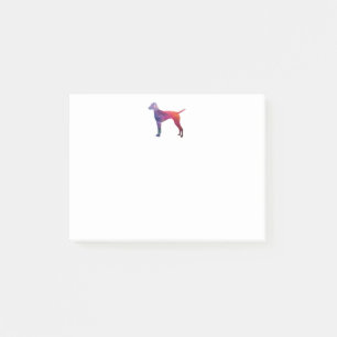 Post-it® Vizsla Chien Motif géométrique Silhouette violet