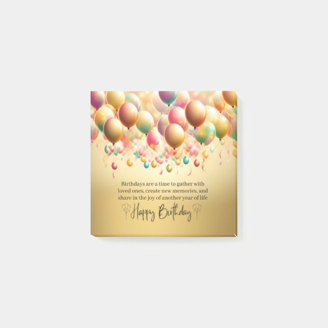 Post-it® Vœux d'anniversaire lumineux (Devant)