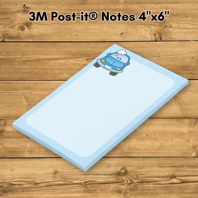 Post-it® Voiture bleue avec des bulles (Créateur téléchargé)