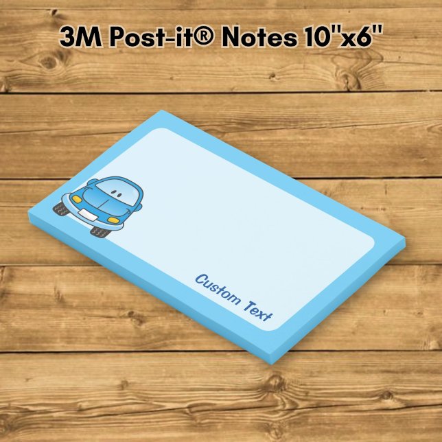 Post-it® Voiture de dessin animé bleue (Créateur téléchargé)