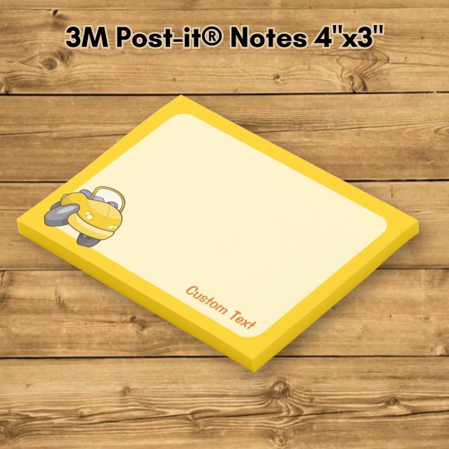 Post-it® Voiture de dessin animé jaune (Créateur téléchargé)