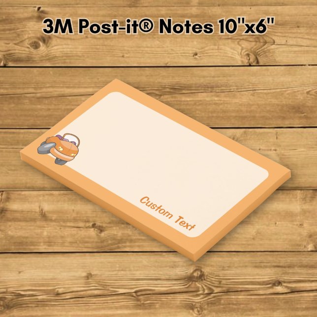 Post-it® Voiture de dessin animé orange (Créateur téléchargé)