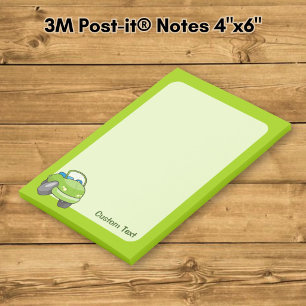 Post-it® Voiture de dessin animé vert citron