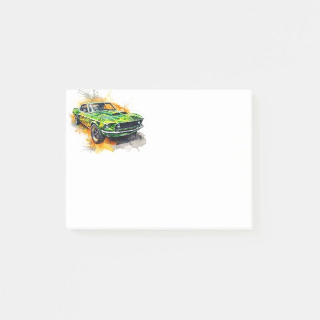 Post-it® Voiture de muscle  (Devant)