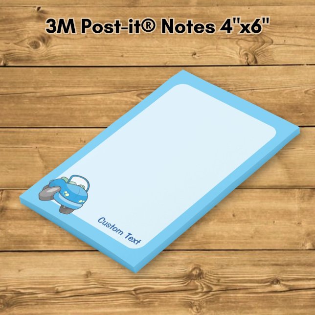Post-it® Voiture dessin animé bleue (Créateur téléchargé)