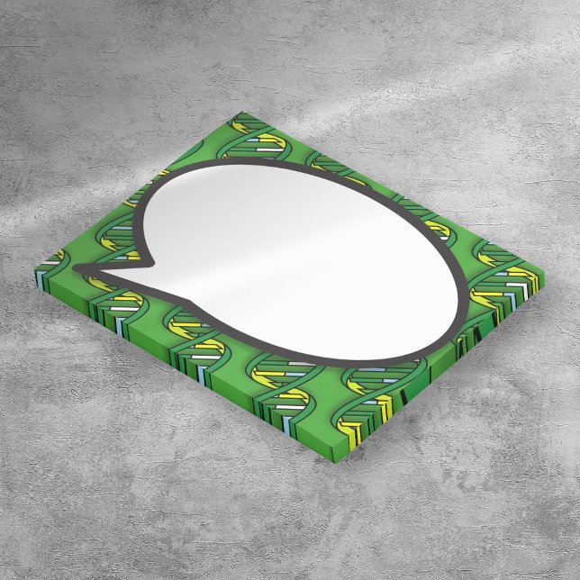 Post-it® Voix d'ADN vert Buble Science Médicale (Green DNA Speech Bubble Medical Science Post-it Notes)