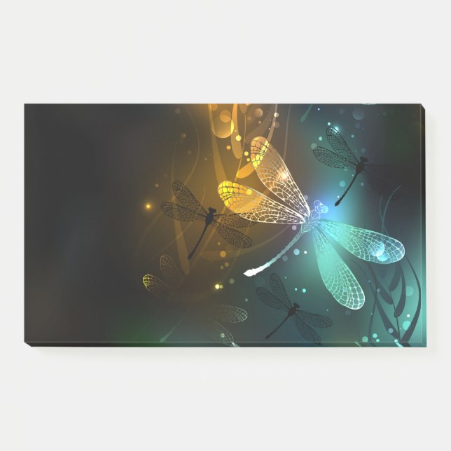 Post-it® Vol de libellule verte lumineuse (Devant)