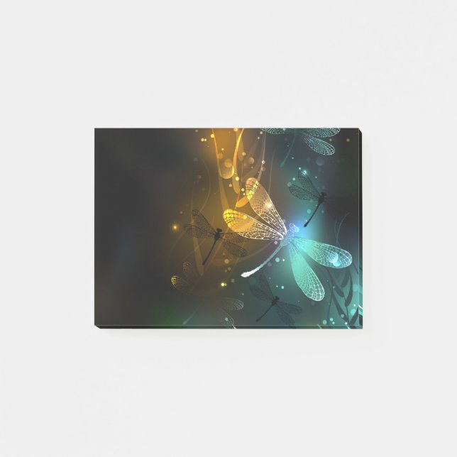 Post-it® Vol de libellule verte lumineuse (Devant)