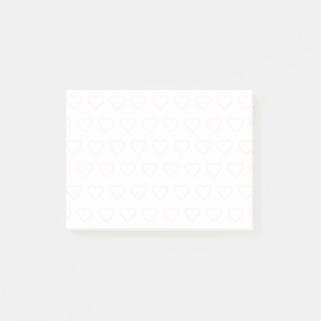 Post-it® Vos Notes Sticky avec Coeurs - Couleurs Personnali (Devant)