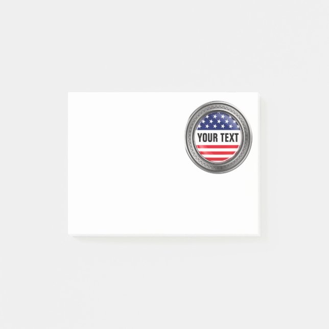 Post-it® Votre bouton des Etats-Unis de coutume (Devant)