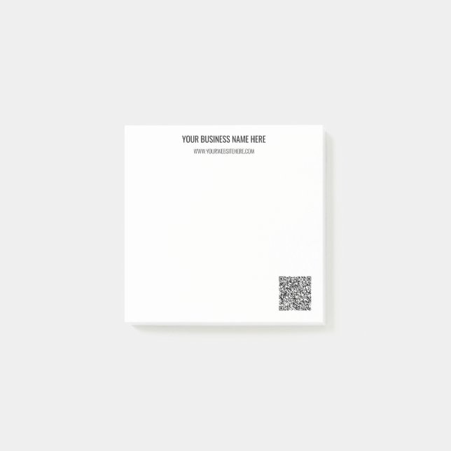 Post-it® Votre code QR Texte personnalisé Notes de votre en (Devant)
