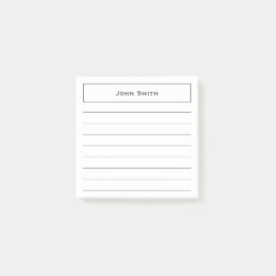 Post-it® Votre gris/blanc minimalistes d'entreprise nommés