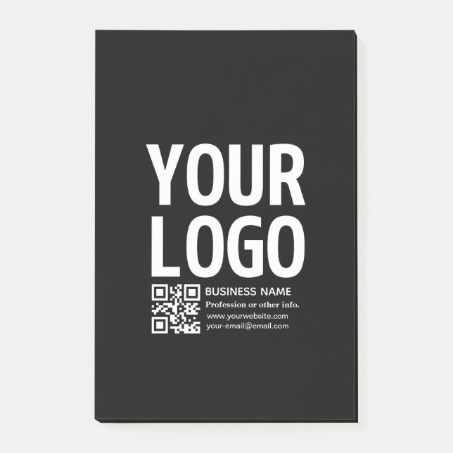 Post-it® Votre logo avec code QR et texte modifiables  (Devant)