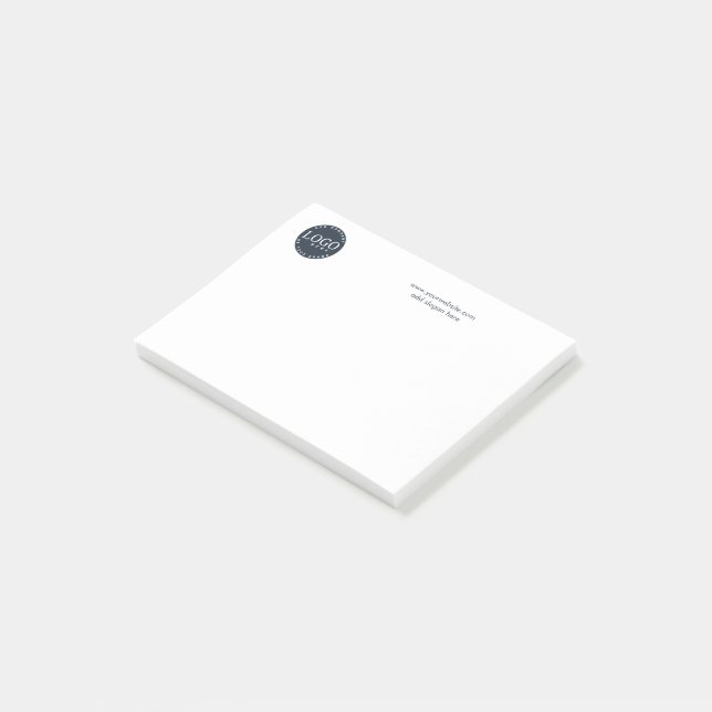 Post-it® Votre logo d'entreprise et votre site Web d'entrep (Incliné)