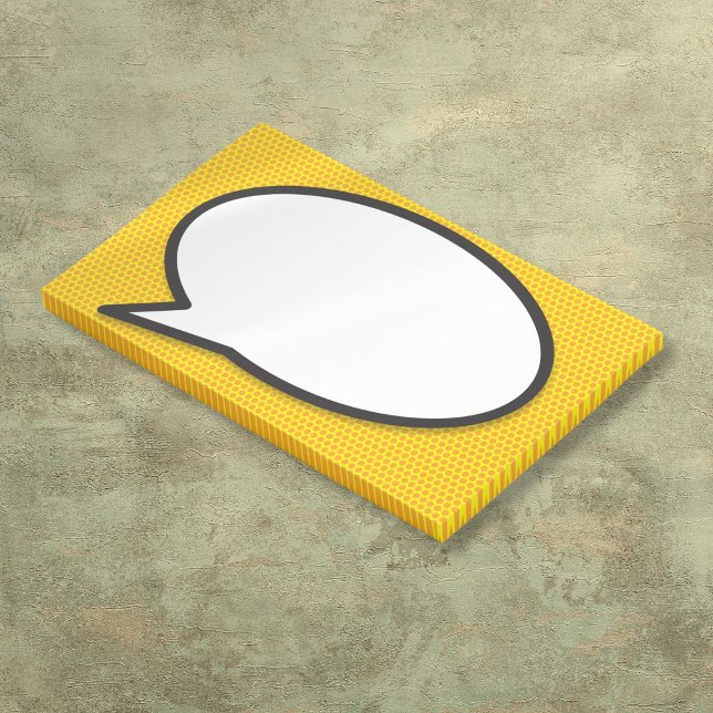 Post-it® Votre message bulle de dialogue bande dessinée amu (Your Message Speech Bubble Fun Comic Book Post-it Notes)