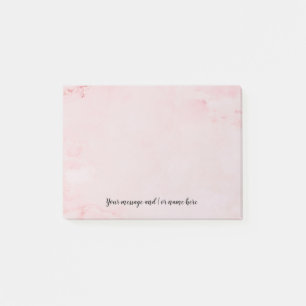 Post-it® Votre message en marbre rose