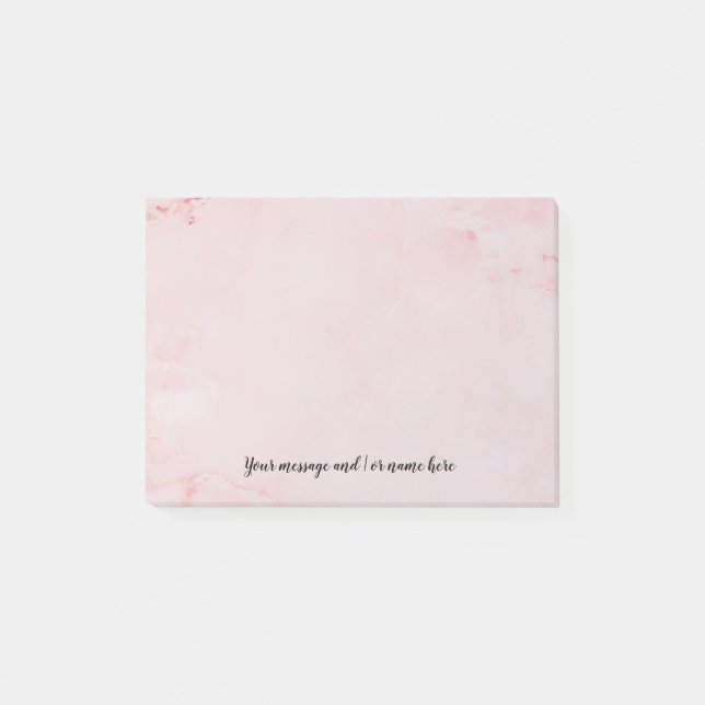 Post-it® Votre message en marbre rose (Devant)