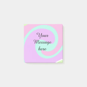 Post-it® Votre message ici ajouter texte nom monogramme ros