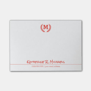 Post-it® Votre Monogramme Et Vos Informations