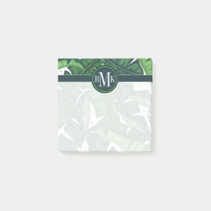Post-it® Votre monogramme   Feuilles de palmiers tropicaux