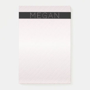 Post-it® Votre nom   Blanc mince et Rose subtil Ombre Strip