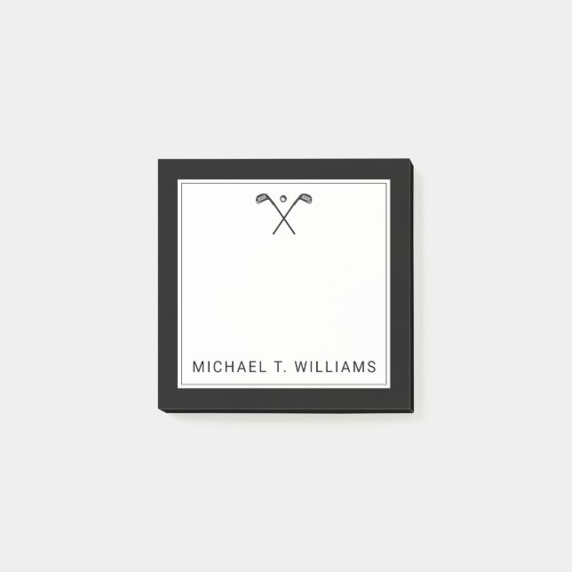 Post-it® Votre nom | Clubs de golf (Devant)