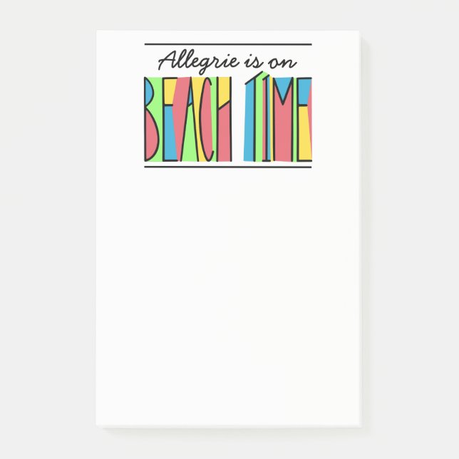 Post-it® Votre nom Colorful Beach Time Notes (Devant)