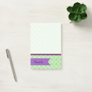 Post-it® Votre nom - Forme de feuille de quatrefoil - Blanc