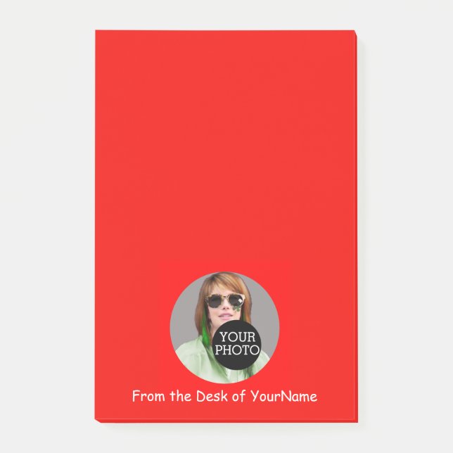 Post-it® Votre Photo Votre Message Customisez Ce Rouge Faci (Devant)