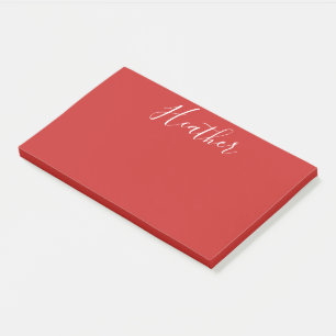 Post-it® Votre script blanc personnalisé en rouge