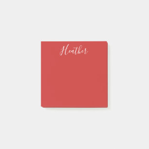 Post-it® Votre script blanc personnalisé en rouge